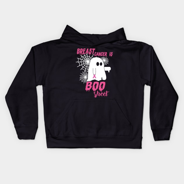 Breast cancer Is Boo Sheet Kids Hoodie by Fomah